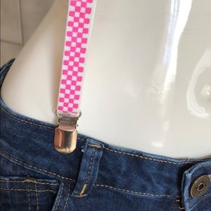 Hot Topic Other - ** SALE ** Pink and white checker suspenders Hot Topic Other - ** SALE ** Pink and white checker suspenders